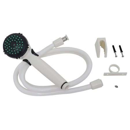 Valterra SHOWER HEAD KIT, TRICKLE SHUT-OFF, 60IN VINYL HOSE, WHITE PF276046